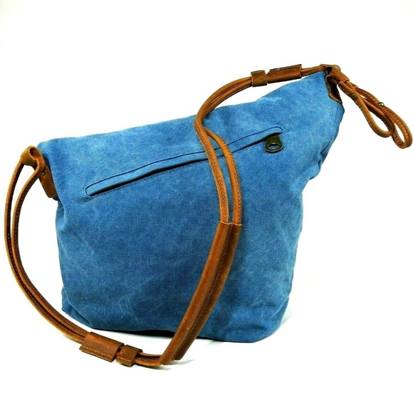 Handbags - Canvas Bucket Shoulder Bag